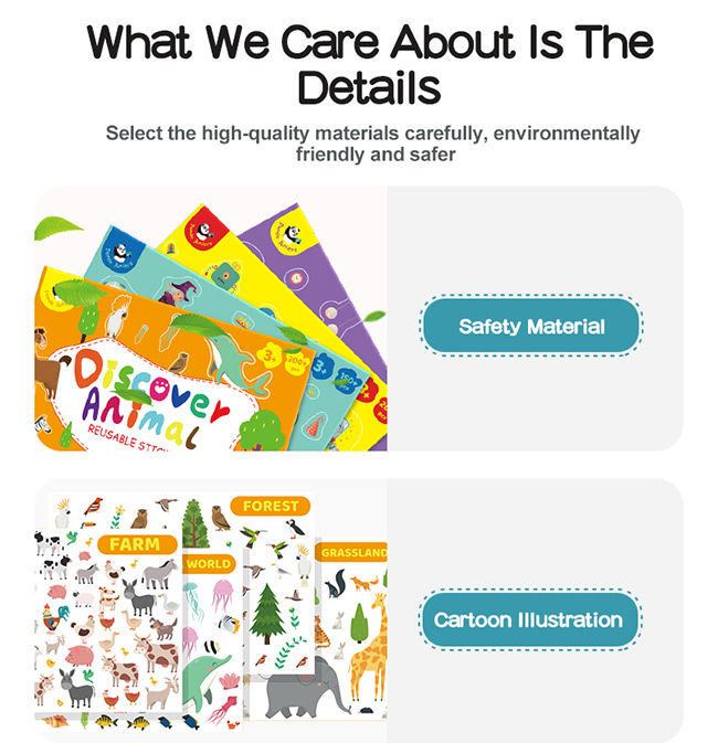 Environmental Protection Kids Reusable Stickers 3