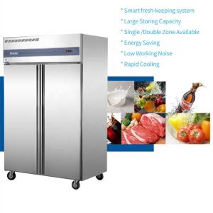China Antiwear Cold Showcase Refrigerator 1000L Upright Stainless Steel Multiscene wholesale