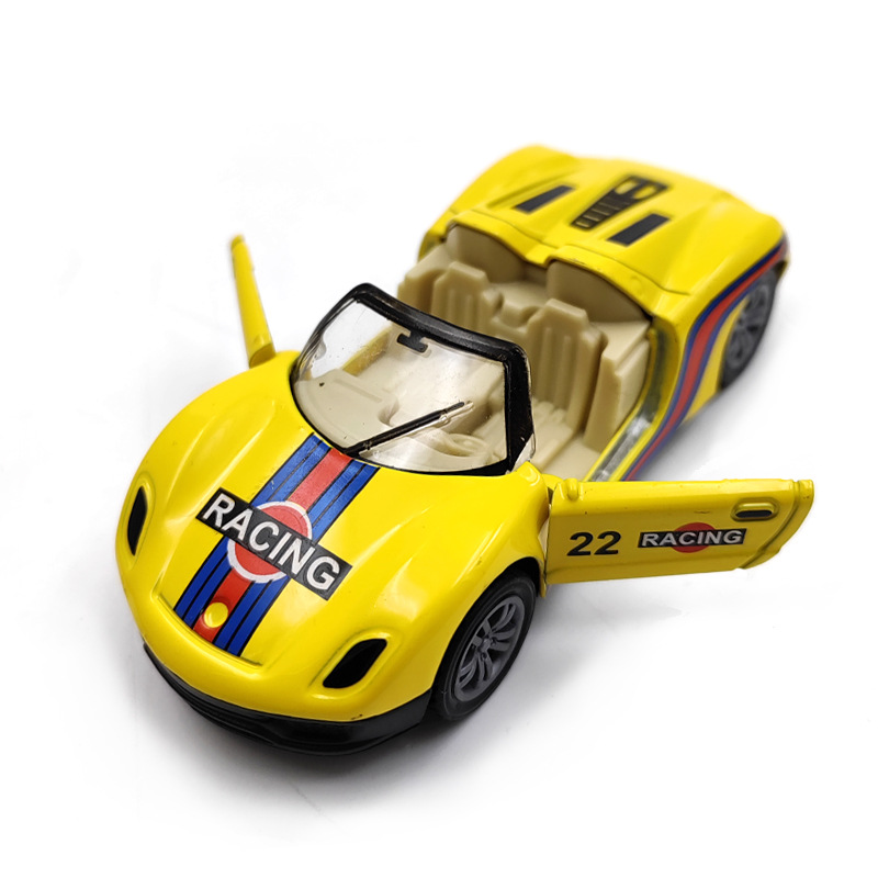Unisex 1 46 Scale Alloy Toys Simulation Rebound Racing Cars Model with Opening Doors