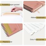 Pink 4.25x6.75inch Mini Weekly Planner 80g Ink Resistant Paper