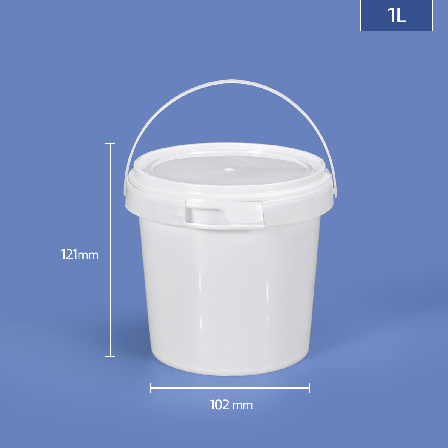 Logo Printing Food Grade White Plastic Buckets and Customizable