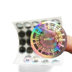 China Round 3D Laser Holographic Hologram Sticker Custom Logo Made Printed wholesale