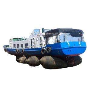 China Flexible Boat Salvage Airbags , Cylindrical Natural Rubber Ship Airbag wholesale