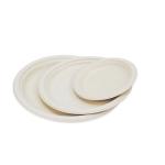 Customized Disposable Paper Plate Round Sugarcane Pulp Paper Plate for Birthday