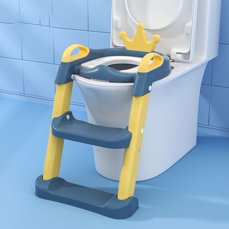 Anti-Slip Pad and Step Stool Included 2 in 1 Potty Training Toilet for Kids Animal Pattern Potty Seat