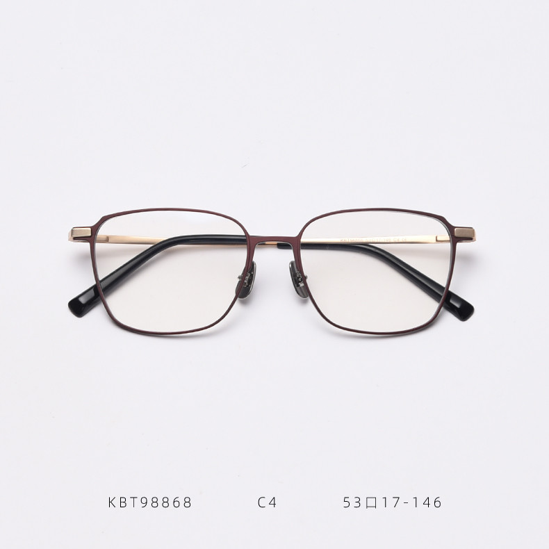 Designer Plain Lens Glasses Spectacle Optical Metal Glass Frame Eyeglasses