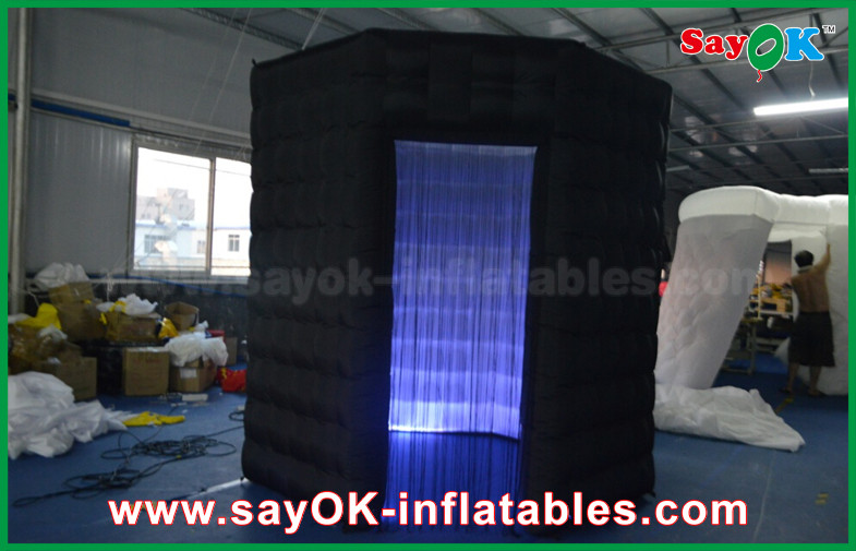 Inflatable Photo Studio Eight Angle Led Inflatable Photo Booth Tent Photobooth Props With Door Curtain