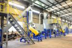 PET Industrial Plastic Washing Machine / Safety Friction Washing Machine