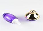 Light Purple Cosmetic Pump Glass Lotion Bottles Glass Skincare Bottles For Serum