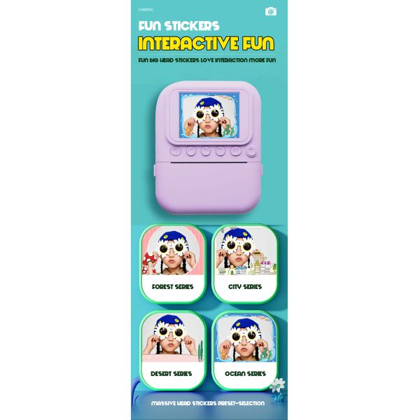 2.4inch Child Camera Instant Print - Side View