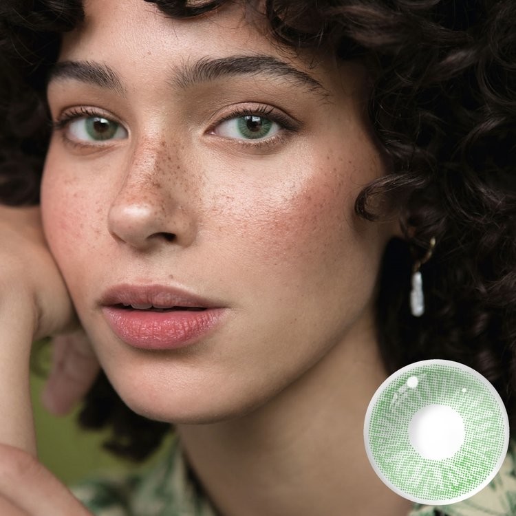 OEM Yearly gray green contact lenses Prescription Power Soft Eye