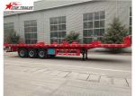 12 Wheels 13 Meters Platform Semi Trailer 3 Axles Low Alloy Steel Material