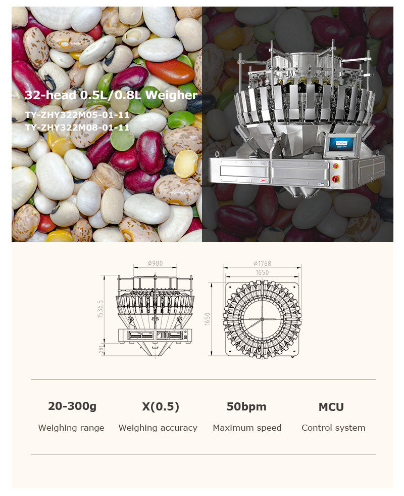 200g 500g Granule Packing Machine Snacks Crisps Raisins Rice Grains Candy Nuts Biscuits Peanuts Seeds Jujube Packaging Machine