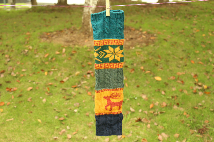 women deer snowflake jacquard knit boot socks wood feel casual wool acrylic, socks, warmer