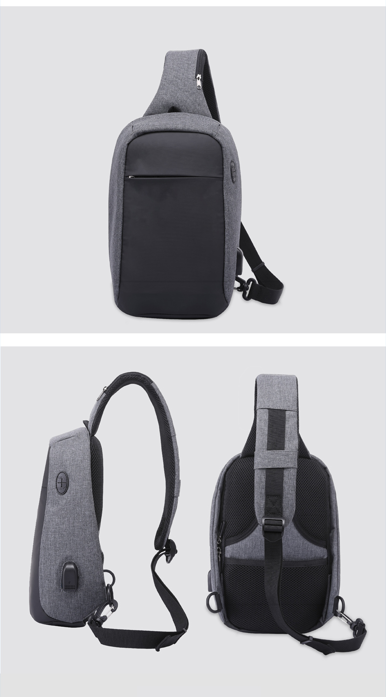 Factory wholesale men travel anti theft Korean style crossbody waterproof mens customized sling bag