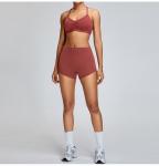 NUDE PEACH HIP LIFT YOGA PANTS WOMEN'S ABDOMINAL YOGA SHORTS THREE-POINT TIGHT