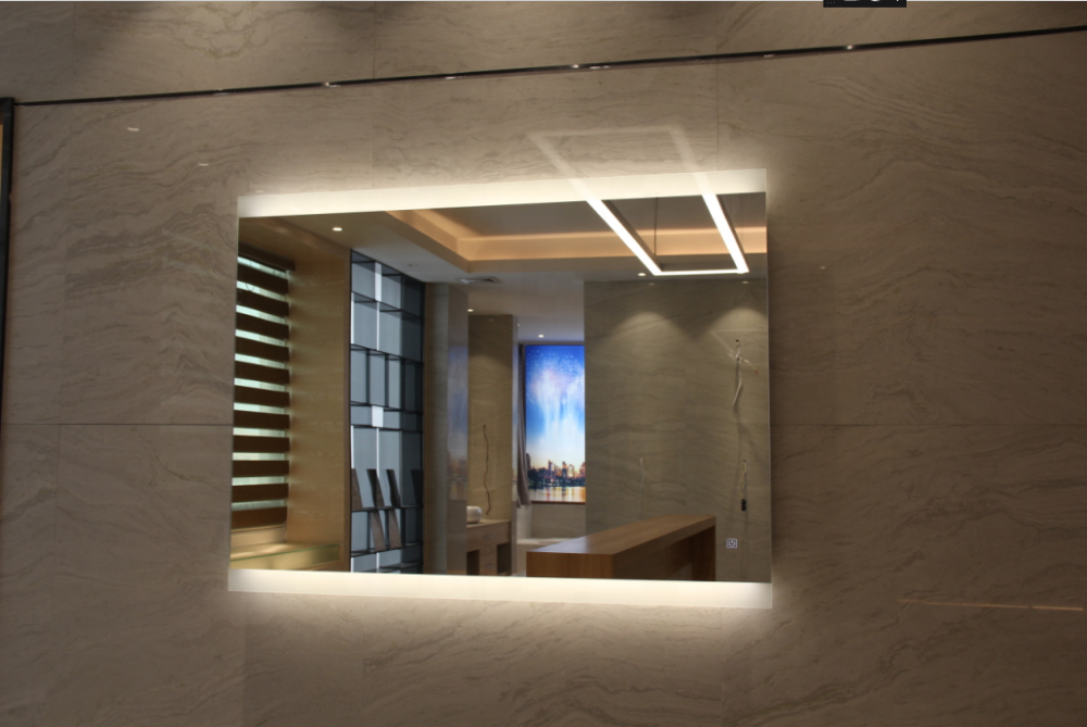 Customized Decorative Led Bathroom Mirror Light With Music Speaker and Rectangle Shape