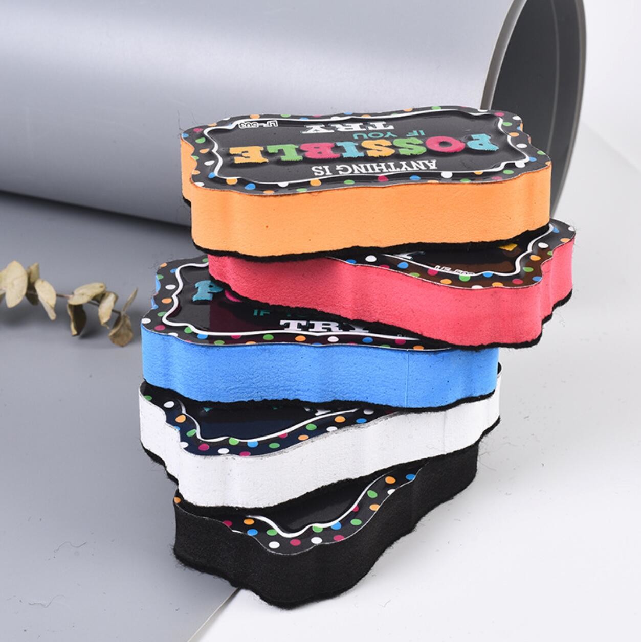 Pencil Shape Eva Magnetic Mini Whiteboard Erasers Felt Foam