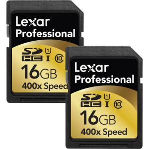 China Lexar 16GB SDHC Card Professional Class 10 UHS-I - 2-Pack Price $17.2 wholesale