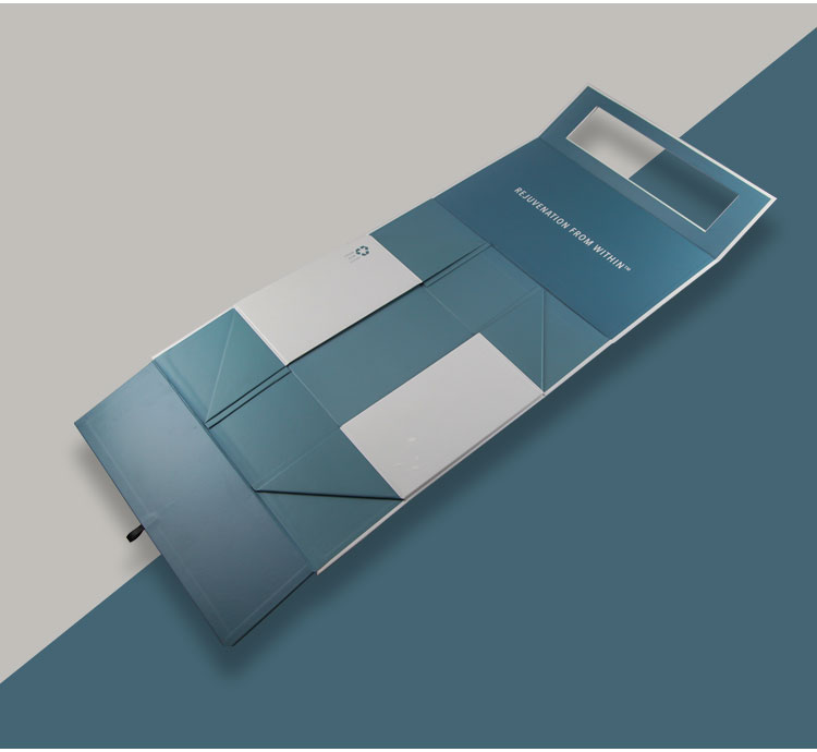 Cardboard Folded Gift Box Magnetic Lid Closure Book Style Rigid Sliding Packaging Flat Mailer