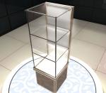 Perfume Cosmetics Bangle Jewelry Glass Display Shelves Retail With 3 Layers