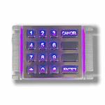 IP65 / IK07 Waterproof Dustproof USB interface Stainless Steel 16 Keys Backlit