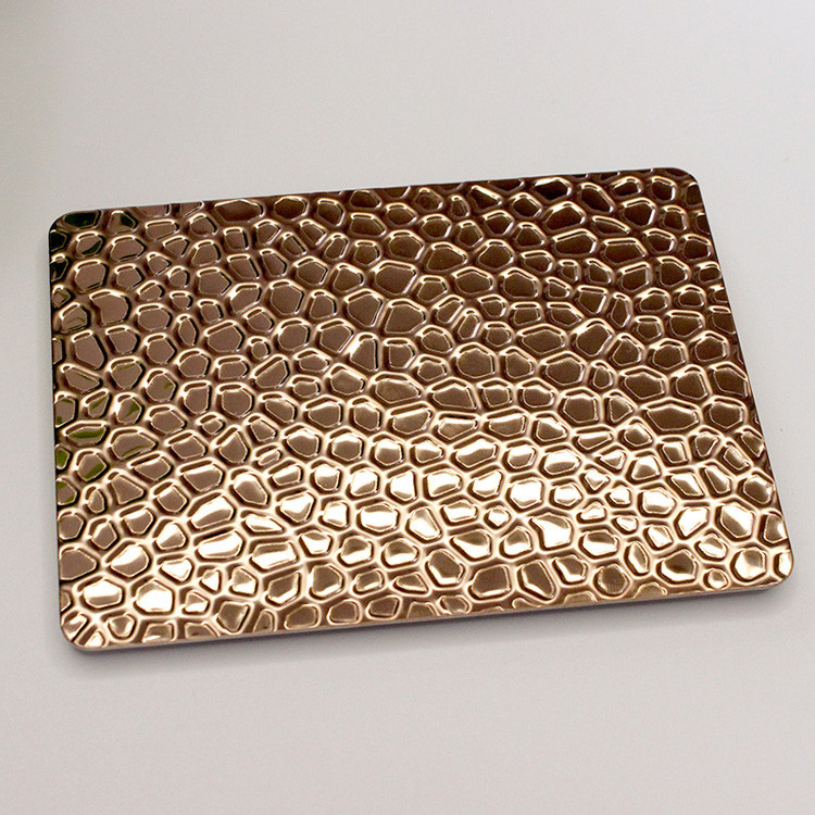 Water Ripple 304 316 Stainless Steel Sheet Stamped Rain Drop 6WL Finish
