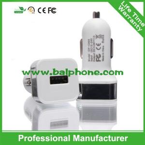 China Aluminum alloy square rim single usb car charger 12v /24v for tablet/phones wholesale