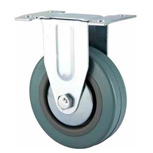 China Fixed Grey rubber caster , 2&quot;-5&quot; light medium duty PVC Caster for furniture, Moving castor wholesale