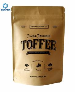 China Clear Laminated Zipper Plastic 250ml Stand Up Coffee Pouches wholesale