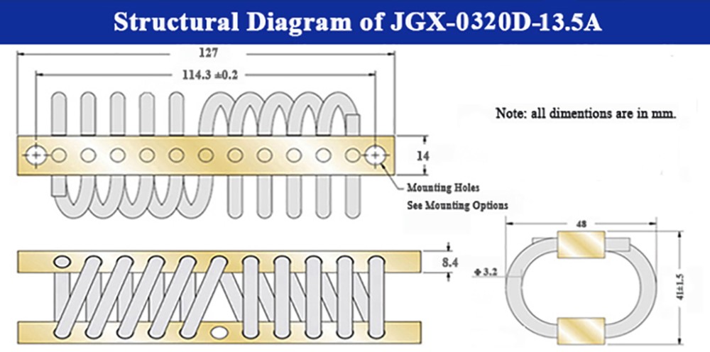 Helical Steel Wire Rope Anti Vibration Mounts Wire Rope Damper