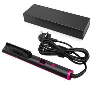 China OEM / ODM Customized Electric Hair Brush Portable Ceramic Hair Straightening Brush wholesale