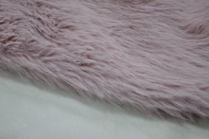 China Pink Long Hair Fur Fabric , Create a dreamy and luxurious atmosphere in your home wholesale