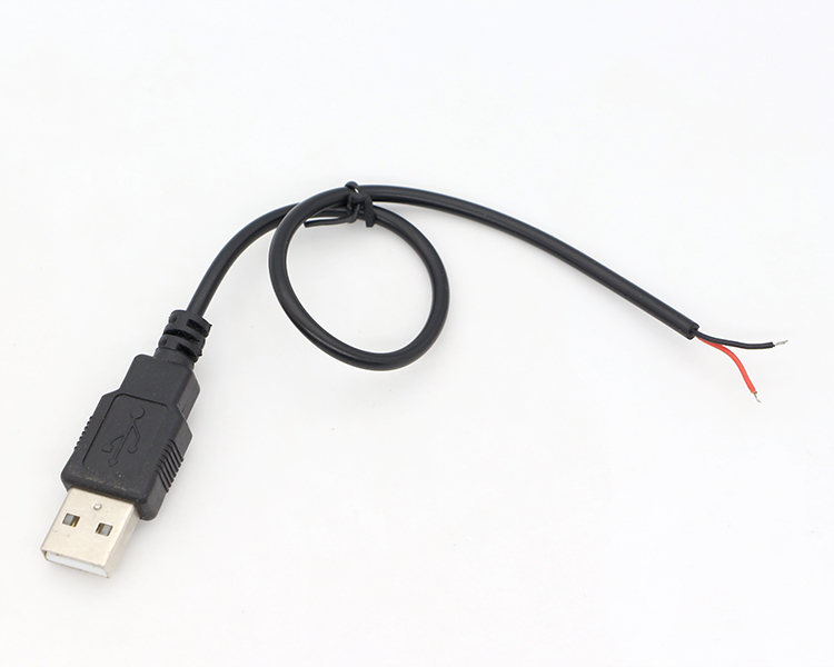 OEM USB 2.0 A Male To Open Stripped Soldering Tinned Bare 2 Wire End Pigtail Power Charging Cable