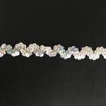 Silver Leiser Sequin Ric Rac Ribbon 1cm