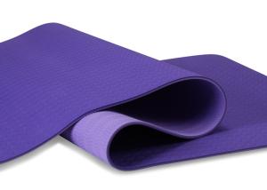 China Sport Purple TPE Yoga Mat Recyclable Non Toxic Standard Size 183 X 61cm wholesale