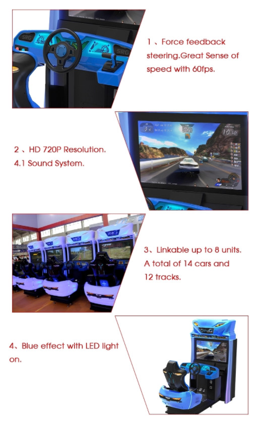 Coin Operated Car Game Simulator Racing Arcade Machine For Shop