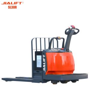 China 3 Ton Stand-On Electric Pallet Truck Rated Traction Lift Height 233mm wholesale