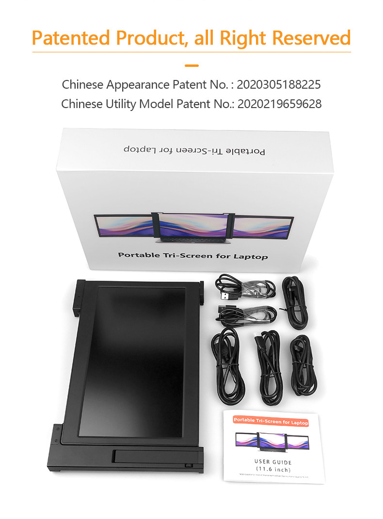 300cd/m2 13.3 Inch Triple Laptop Monitor Ips Hdr With Usb C