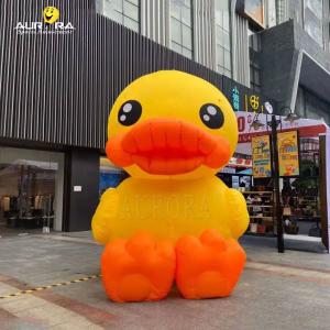 China Outdoor Giant Inflatable Yellow Duck Toy Oxford / PVC Cartoon Character wholesale