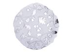 Embossed Round Charger Crystal Glass Plates Aluminium Painting 32cm