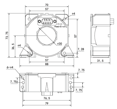 Mastek MCTH100A Precision Current Sensor 100A/100KHz 0.01% Accuracy For Power Analysis, Robotics & Smart Grids
