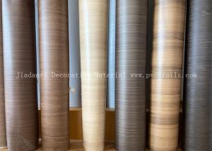 China 0.18mm Golden Oak Wood Grain PVC Furniture Film For Plastic Profile Wrapping wholesale