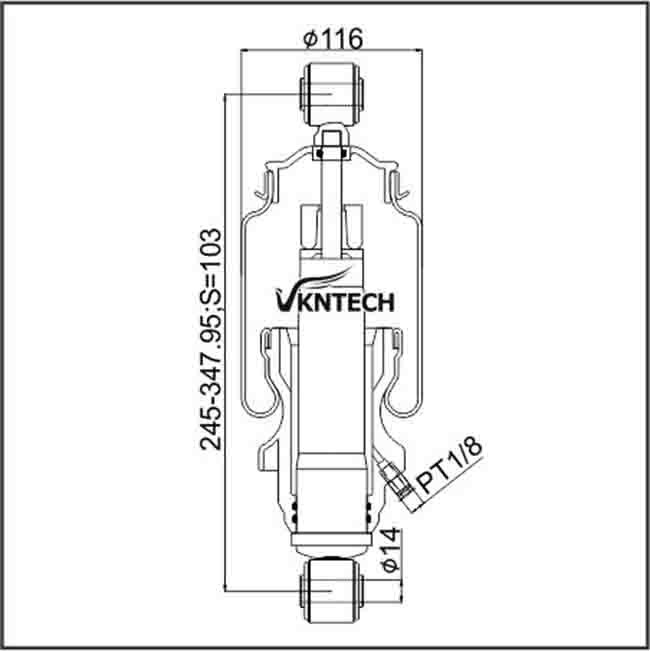 A 942.890.02.19 Rubber Air Spring Car Part Air Suspension System For Japanese Truck 105409 Replaced By VKNTECH 1S0219