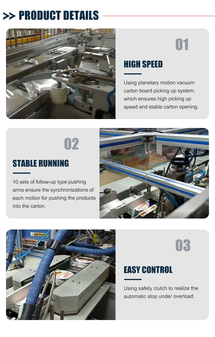 High Quality Industry Automatic Carton Box Packages Machine With Automatic Glue Spraying