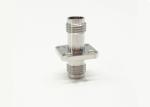 MMW 1.85mm Female to Female 4-hole Flange Straight Stainless Steel RF Adapter