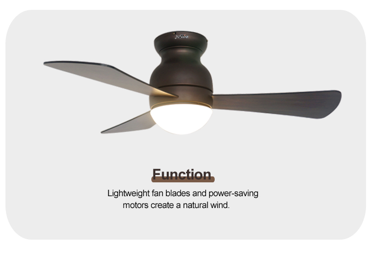 1stshine Ceiling Fan with Light and Remote Control 3 MDF Blades 3 Color LED Light