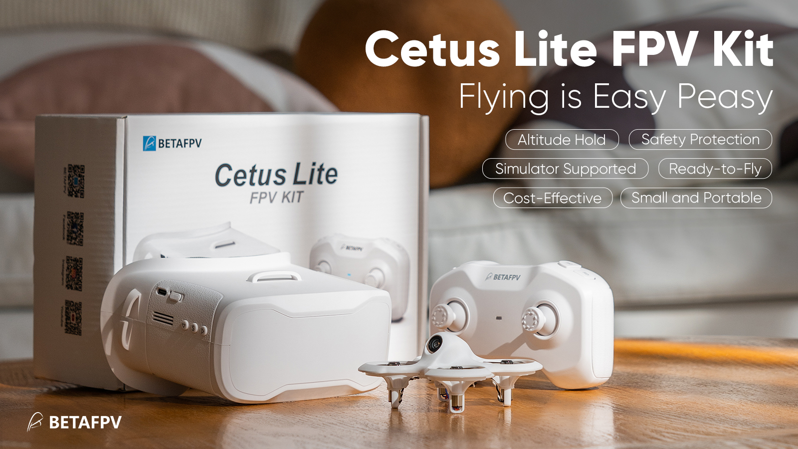 LiteRadio 3 ELRS Transmitter and VR03 Goggles for Exciting FPV Racing Experience in Betafpv Cetus X RTF FPV Kit