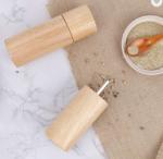 Household Spice Storage Containers Gadget Rubber Wood Pepper Grinder