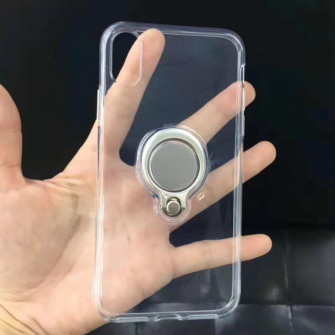 Color Clear Ring Magnetic Car Mount Holder Soft TPU Case Back Cover For IphoneXS MAX IphoneXR Iphhone8 Plus Iphone7